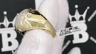 Domed .50cttw Diamond 10K Yellow Gold Ring | Hip Hop Bling Jewels