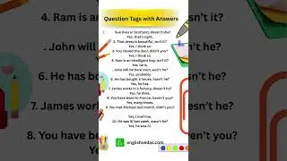 Question Tags with Answers #education #english #grammar