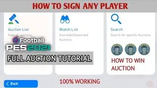 HOW TO BID AUCTION TO GET SCOUTS IN PES 2021 - How TO WIN AUCTION IN PES 2021 MOBILE - 5 STARS SCOUT