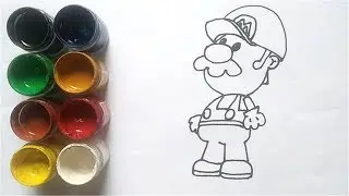 How to draw and coloring Cartoon grandfather - children's painting - Colorful comics