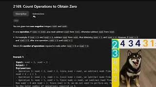 C++ Py3 Euclidean Algorithm解Leetcode 2169  Count Operations to Obtain Zero