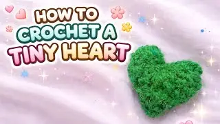 How to crochet a super easy beginner-friendly tiny  Amigrumi heart 💕💖