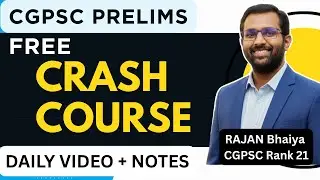 CGPSC Prelims Free Crash Course