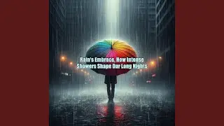 Storm's Whisper, the Continuous Sound of Intense Rain at Night