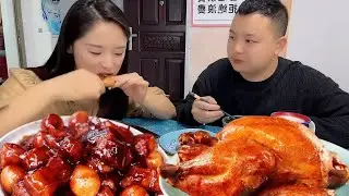 My stingy husband wouldn't let me eat any vegetables, but I got to eat the roast chicken.