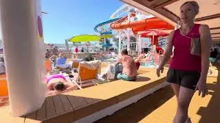 Utopia of the Seas Cruise - Pool Deck 15 Walk Through 5/15/25