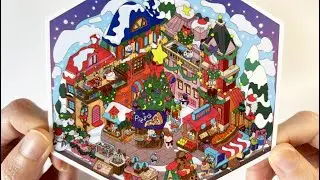 DIY a Cat Christmas Market🎄🎅🏻 | [ASMR] scene stickers #86