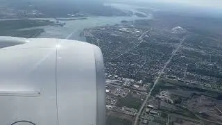 Atterrissage à Montréal à l'aéroport Trudeau via Paris Cdg avec air france boeing 777-300