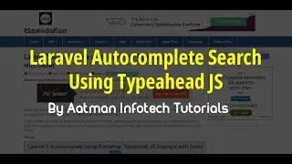 Laravel Autocomplete Search Using Typeahead JS