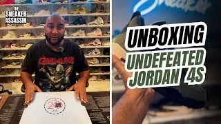 Распаковка кроссовок Undefeated Jordan 4!