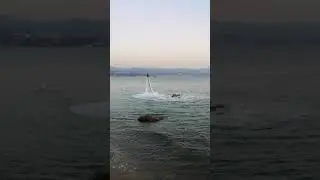 [JET SKI FLY BOARD]  Vincent Lagaf' en costume blanc &agrave; Ajaccio.