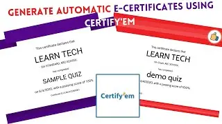 Generate automatic E-Certificates #Quiz #GOOGLE FORMS #Certify'em