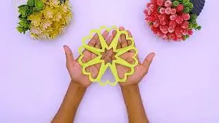 Paper Cutting Snowflake For Valentine's Day | DIY Heart Shape Paper Snowflake | Easy Paper Crafts