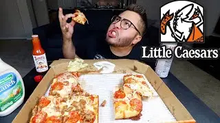 LITTLE CAESARS PIZZA  MUKBANG