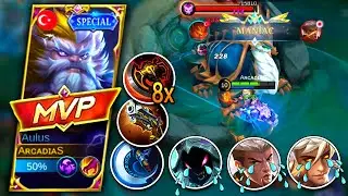 17 Kills + MANIAC!!😱AULUS EASILY DELETES ALL ENEMIES! - Aulus Best Build and Emblem  Mobile Legends