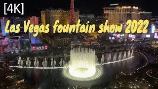 [4K] Las Vegas fountain show | Las Vegas fountain show 2022 | Bellagio fountain show | 拉斯維加斯
