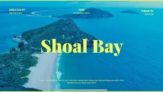 Flying over Shoal Bay Tomaree Head Newcastle Australia 4K video with relaxing music