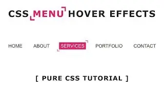CSS Cool Menu Hover Effects 5 - Html5 Css3 Hover Effects - Tutorial