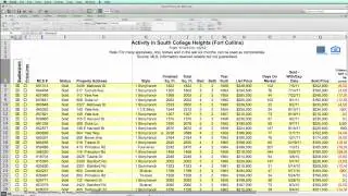 Selecting Homes from Your MLS Export to Create the Scattergram