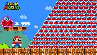 Can Mario Collect 999 Double Cherry Powerups in Super Mario Bros.?