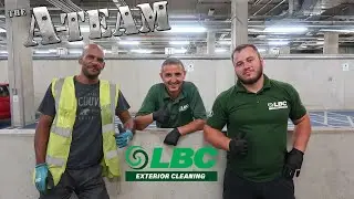 Night Time Jet Wash of Greasy Wembley Car Park (Oil and Grease Removal!)