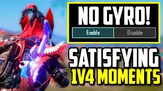 27 MINUTES OF THE MOST SATISFYING NO GYRO 1V4’S IN PUBG MOBILE!!