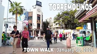 Torremolinos January 30, 2026 Town Walk Malaga Costa del Sol Spain [4K]