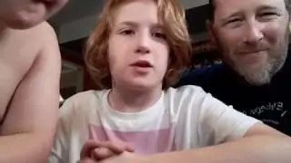 Griffin, Turner and Dad. 25 second art challenge.