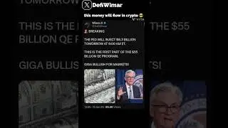 Fed will injected $8.3 billion tomorrow which will explode BTC! #crypto #trading
