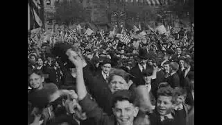 Roosevelt Memorial Flag Service At New York Public Library (1919 Original Black & White Film)