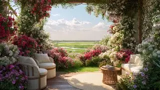 📖🌿Cozy Rest Nook with Spring Countryside Ambience | Gentle Birds, Wind Chimes & Nature's Calm 🌺🌸🍀🍃