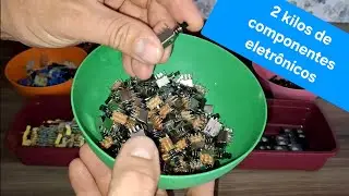 2 kg de Componentes Eletrônicos diversos