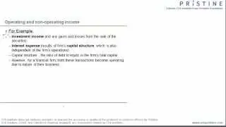 Level I CFA&reg; Tutorial: FRM Distinguish Between Operating & Non Operating Income Statement