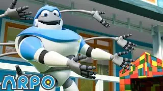 DIY Building Block Playhouse | ARPO The Robot | Moonbug Kids - Art for Kids 🖌️
