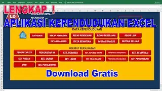 Fitur Lengkap ! Aplikasi Kependudukan menggunakan Rumus-Rumus Excel