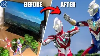 HOW TO TOY PHOTOGRAPHY #1 - Shoot action Figures with Computer Screen as Background