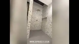 Loft Conversion by 2VP.uk  in London, with zinc cladding and terrazzo tiles bathroom