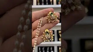 Beautiful pearl maala with Earrings design #trending #viral #shortvideo #jewellery