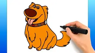 How To Draw Dug From The Movie Up (Easy Drawing Tutorial)