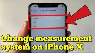 How to change measurement system on iPhone X