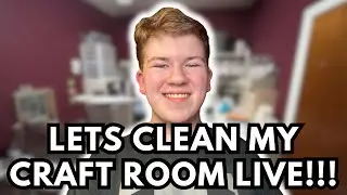 Organize/Clean my Craftroom LIVE!!! 🔴