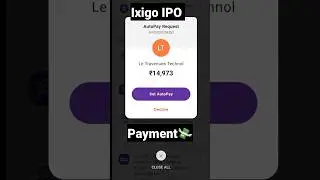 Ixigo IPO Payment💸 | IPO me apply kaise kare😲 | #ipo #payment #earning