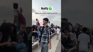 Marine Drive Expectations vs Reality #shorts #marinedrive #withyou #sunset #relatable