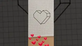 #RamadanwithYouTube 👉 3d Kalp &Ccedil;izimi / 3d Easy Heart Drawing #3deasydrawing #3d&ccedil;izim #kolay&ccedil;izimler