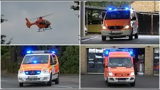(Christoph 13 im Landeanflug) LNA NEF als Notarztzubringer, RTW & NEF Hauptfeuerwache Bielefeld