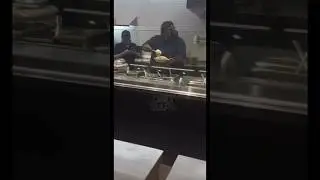 Woman makes her own food behind counter at Chipotle #Chipotle #FastFood #MexicanFood #Attack #Fight