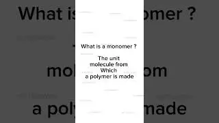 what is a monomer | Type of molecules