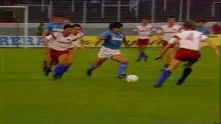 D10S nel 1987 | Assist per Careca in Amburgo - Napoli 3-2 del 13 agosto | Inedito.