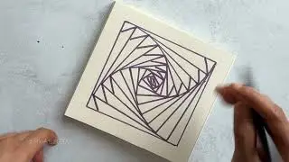 Easy Zen tangle Pattern-Mind relaxing try with some colors-Art