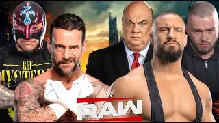 CM Punk & Rey Mysterio vs Bron Breakker & Austin Theory Masked Man | WWE Monday Night Raw | #wwe